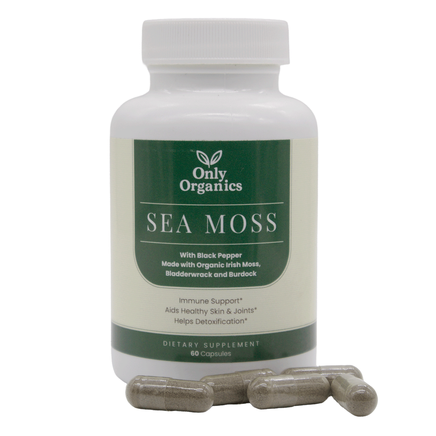 Only Organics™ Premium Wildcrafted Sea Moss Capsules